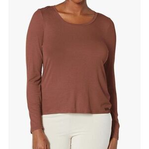 Steve Madden Womens L Ribbed Long Sleeve Sleep Tee NWT